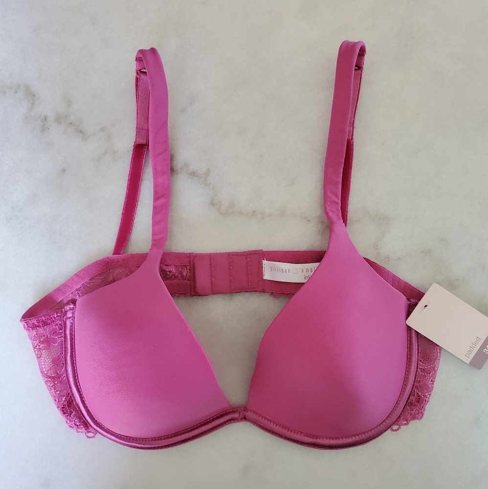 BRAND NWT Gilligan & O'malley Hot Pink Bra size 34B